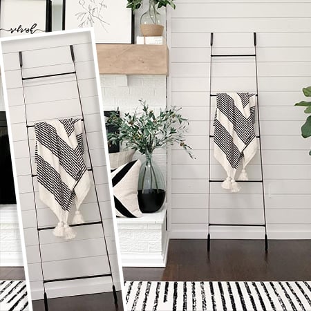 Metal Blanket Ladder Grayson Lane Black Rack Wall-mount Blanket