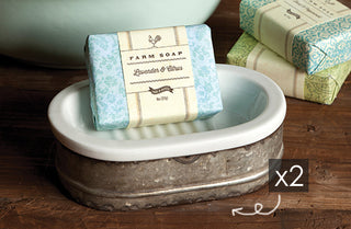 Tinwork & Porcelain Soap Dish Min 4