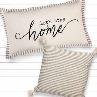 Soft Striped Detail Pillows with Insert, Pick Your Style
