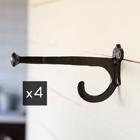 HUGE 10 INCH Cast Iron Straight Hook, Set of Decor Steals