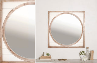 Square Framed Shiplap Mirror