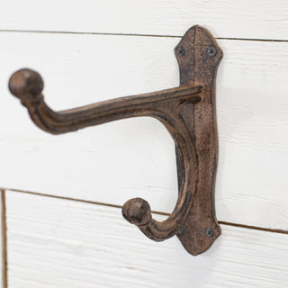 Cast Iron Double Wall Hook, Set of 2
