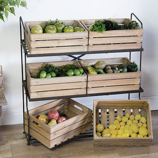 Farmers Market Stand With Removable Storage Crates
