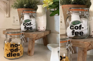 Triomphe France Glass Jar Canisters Set of 2, Pick Your Size | Retro Kitchen