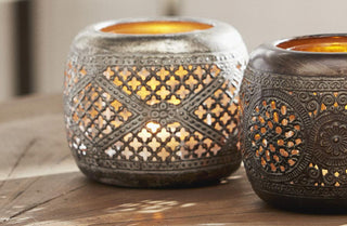 Mosaic Inspired Votive Holders, Assorted Set of 3