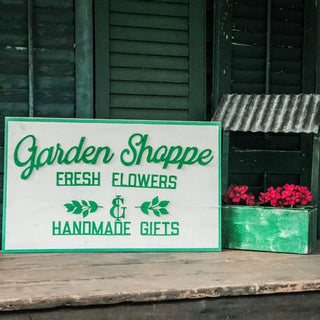Garden Shoppe Wooden Sign