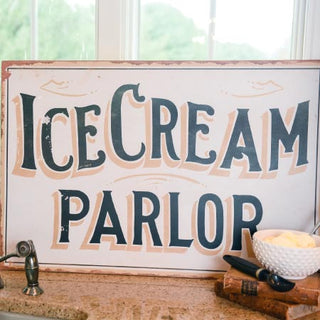 Vintage Ice Cream Parlor Sign
