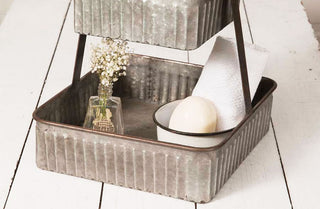 Two-Tiered Corrugated Square Serving Tray