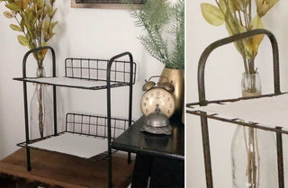Two Tiered Wire Magazine Rack