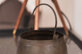 Rusted Metal Pail with Handle