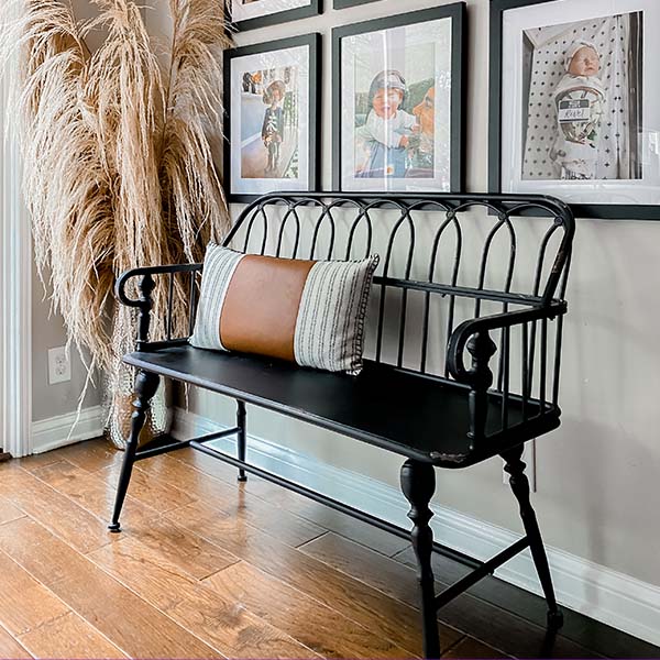 Settle Modern Farmhouse Bench With Back Walker Edison Storage