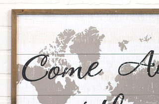 Come Away With Me Framed World Map