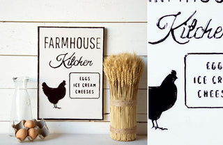 Farmhouse Kitchen Enamel Dairy Sign