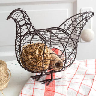 Chicken Wire Hen Basket