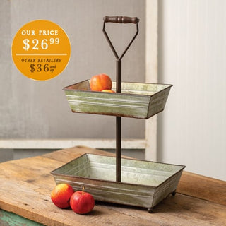 Two-Tier Rectangular Serving Tray