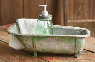 Green Distressed Antique Bathtub