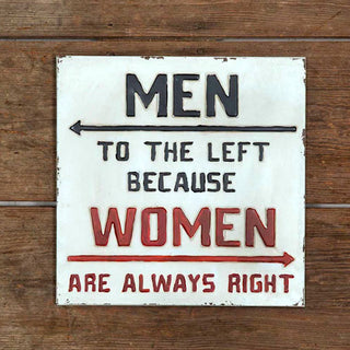 Women Are Always Right Metal Sign