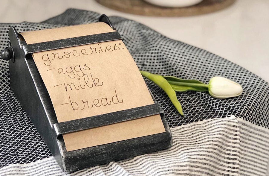 Antique Inspired Desk Top Note Roll - Decor Steals