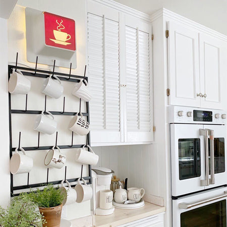 Vintage Blacksmith Wall Mug Rack Decor Steals