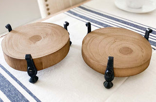 Wooden Candle Risers, Set of 2
