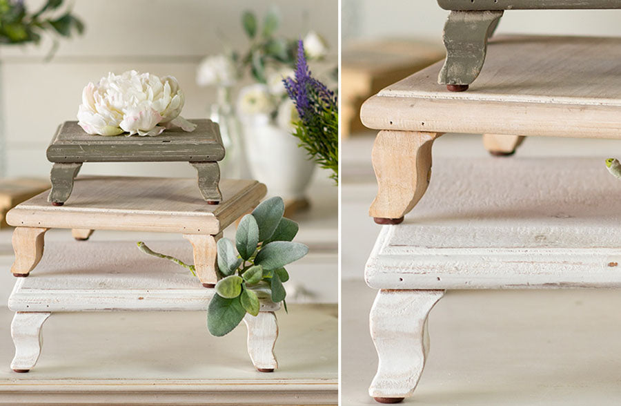 Wooden Risers | Multi Colored Wooden Risers - Decor Steals