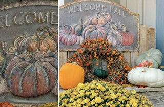 Welcome Fall Embossed Vintage Sign