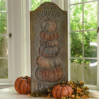 Our Pumpkin Patch Vintage Embossed Sign, Pick Your Size