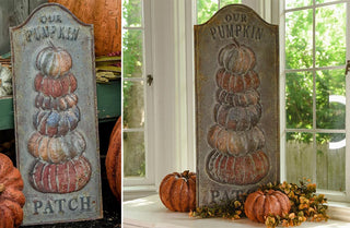 Our Pumpkin Patch Vintage Embossed Sign, Pick Your Size