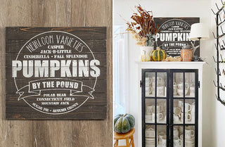 Pumpkins By The Pound Wooden Slat Sign