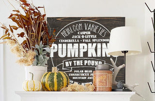 Pumpkins By The Pound Wooden Slat Sign