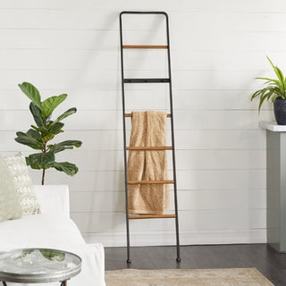 Metal & Wood Wall Rack Ladder