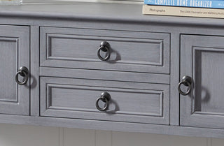 Gray Wash Wooden Console Storage Table