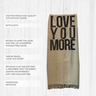 LOVE YOU MORE Throw Blanket