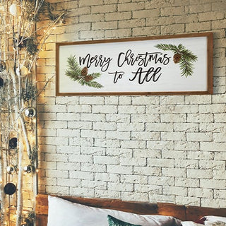 Merry Christmas To All Wooden Framed Sign