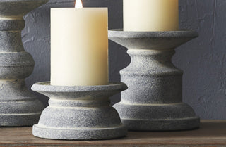 Chunky Terra Cotta Candle Holders, Set of 3