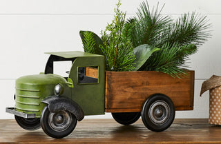 Vintage Green Produce Truck
