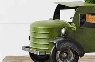 Vintage Green Produce Truck
