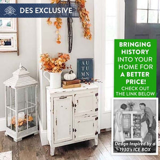 Antique-Inspired Wooden Ice Chest, DES Exclusive
