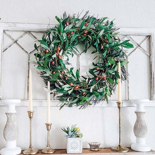 Gathered Olive and Twig Wreath
