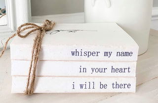 Hand Stamped Whisper My Name Book Set