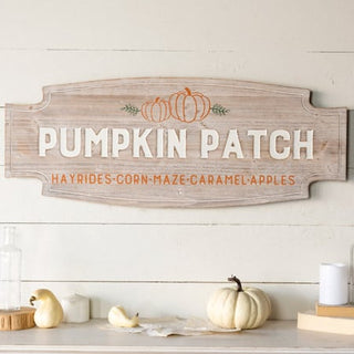 Engraved Wooden Pumpkin Patch Sign