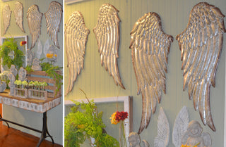 Metal Antique Angel Wings, Pick Your Size