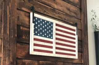 Hanging Barn Door Inspired American Flag
