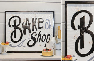 Enamel "Bake Shop" Embossed Sign