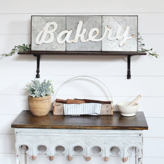 Distressed Metal "Bakery" Sign