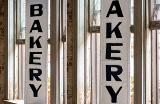 Embossed Metal Bakery Sign