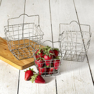 Wire Gathering Baskets, Set of 3