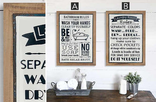 Enamelware Inspired Typography Sign, Pick your Style