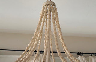 Hand Crafted Wooden Bead Chandelier