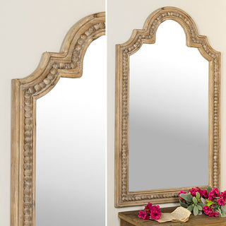 Wooden Bead Trim Mirror